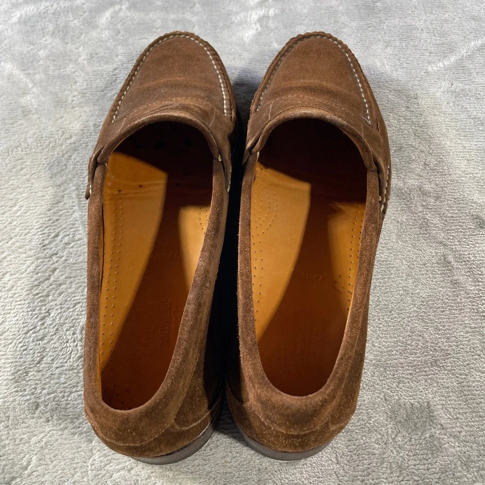 Men's Brown Suede Penny Loafers 12B